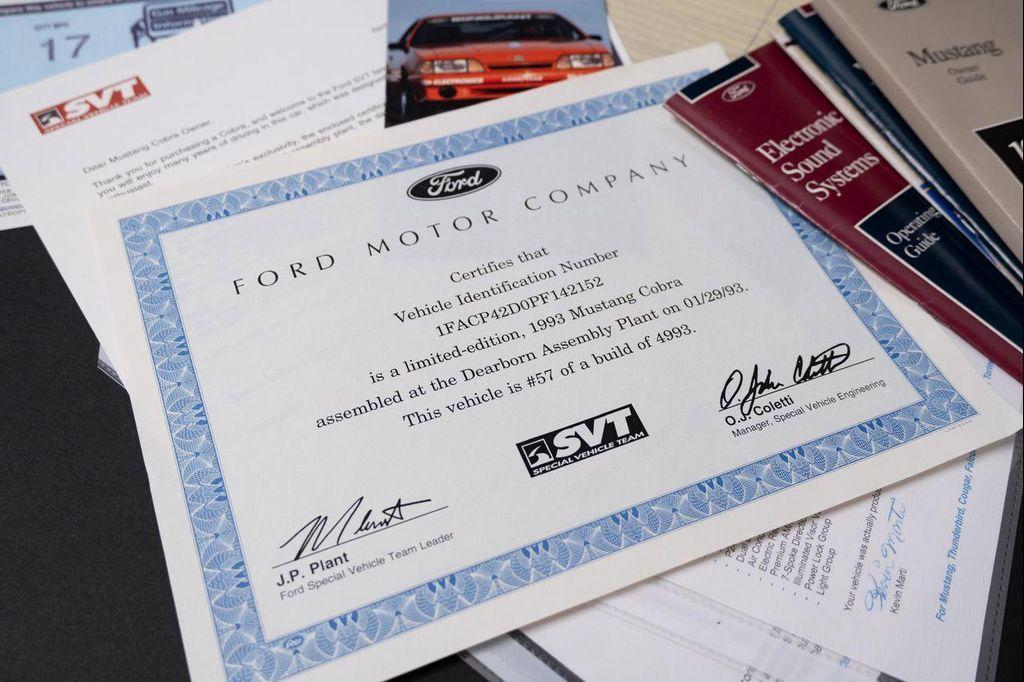 used 1993 Ford Mustang car, priced at $74,995