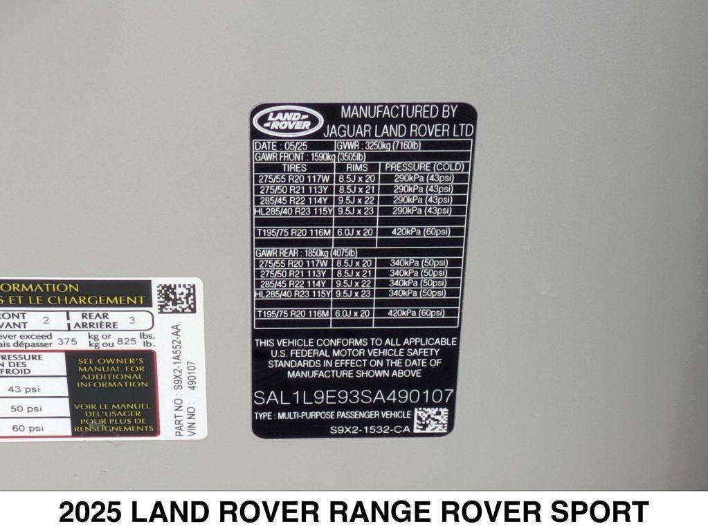 new 2025 Land Rover Range Rover Sport car