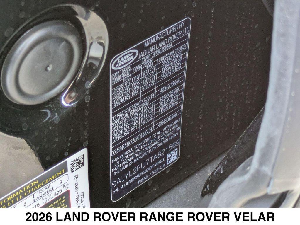 new 2026 Land Rover Range Rover Velar car, priced at $77,070
