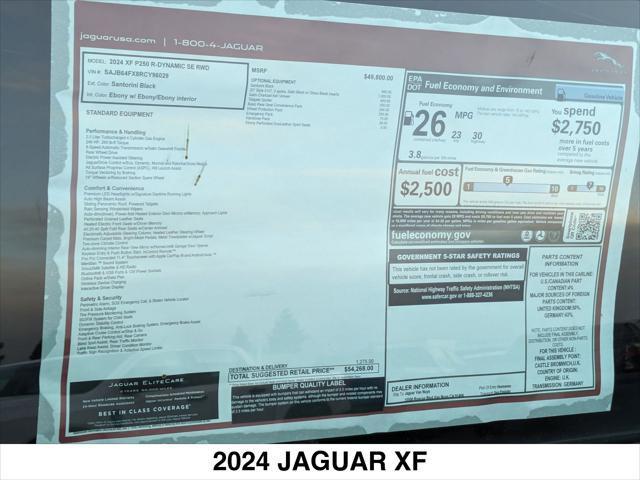 new 2024 Jaguar XF car, priced at $54,268