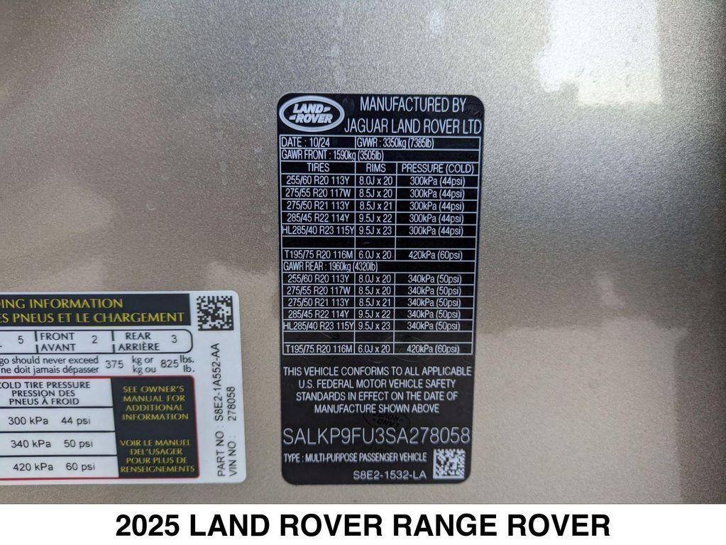 new 2025 Land Rover Range Rover car