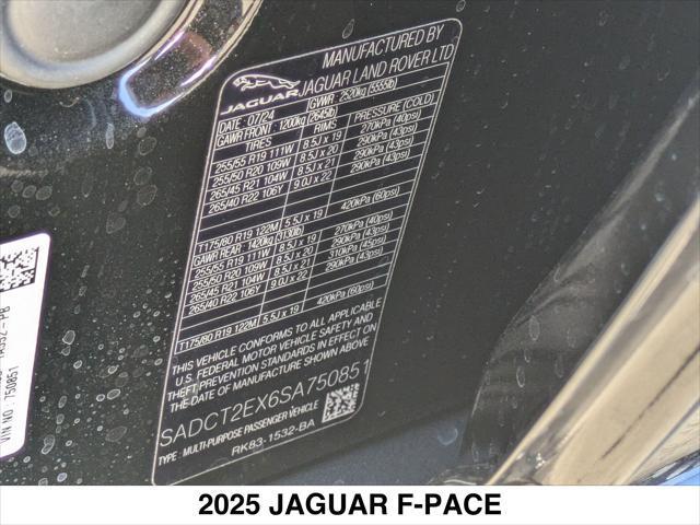 new 2025 Jaguar F-PACE car, priced at $65,075