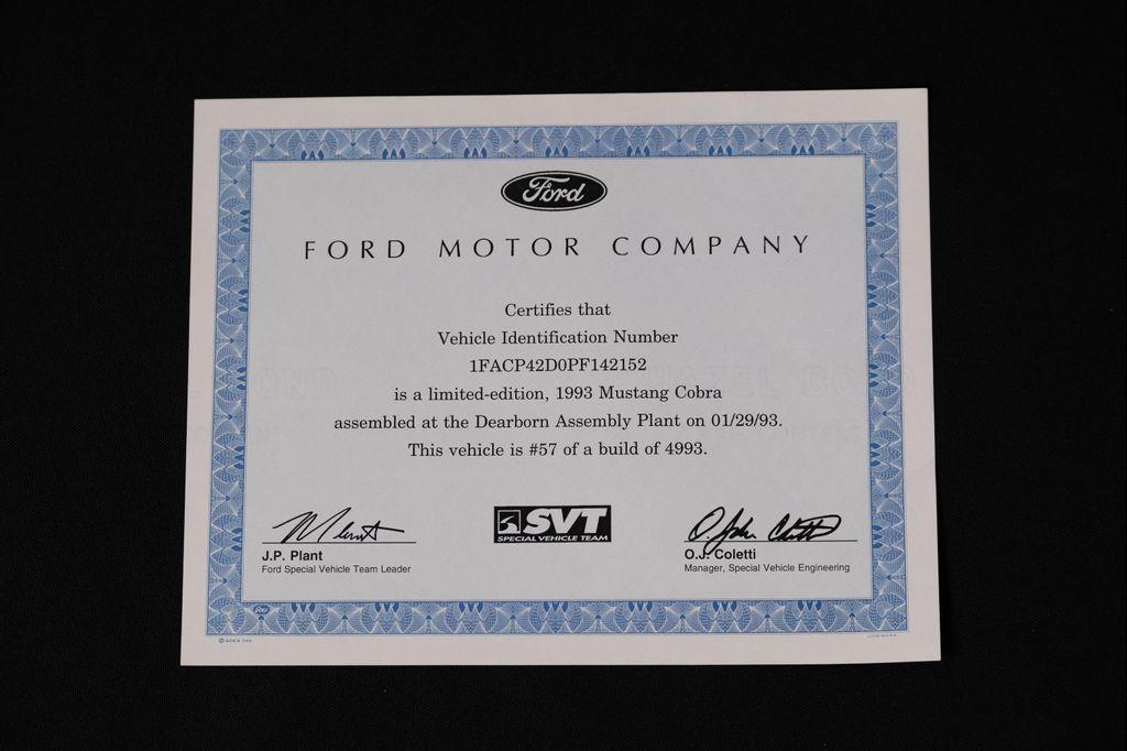 used 1993 Ford Mustang car, priced at $79,999