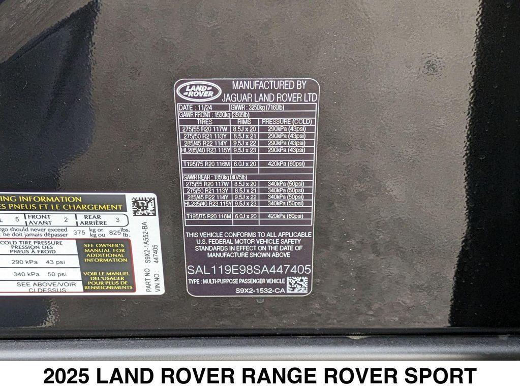 new 2025 Land Rover Range Rover Sport car