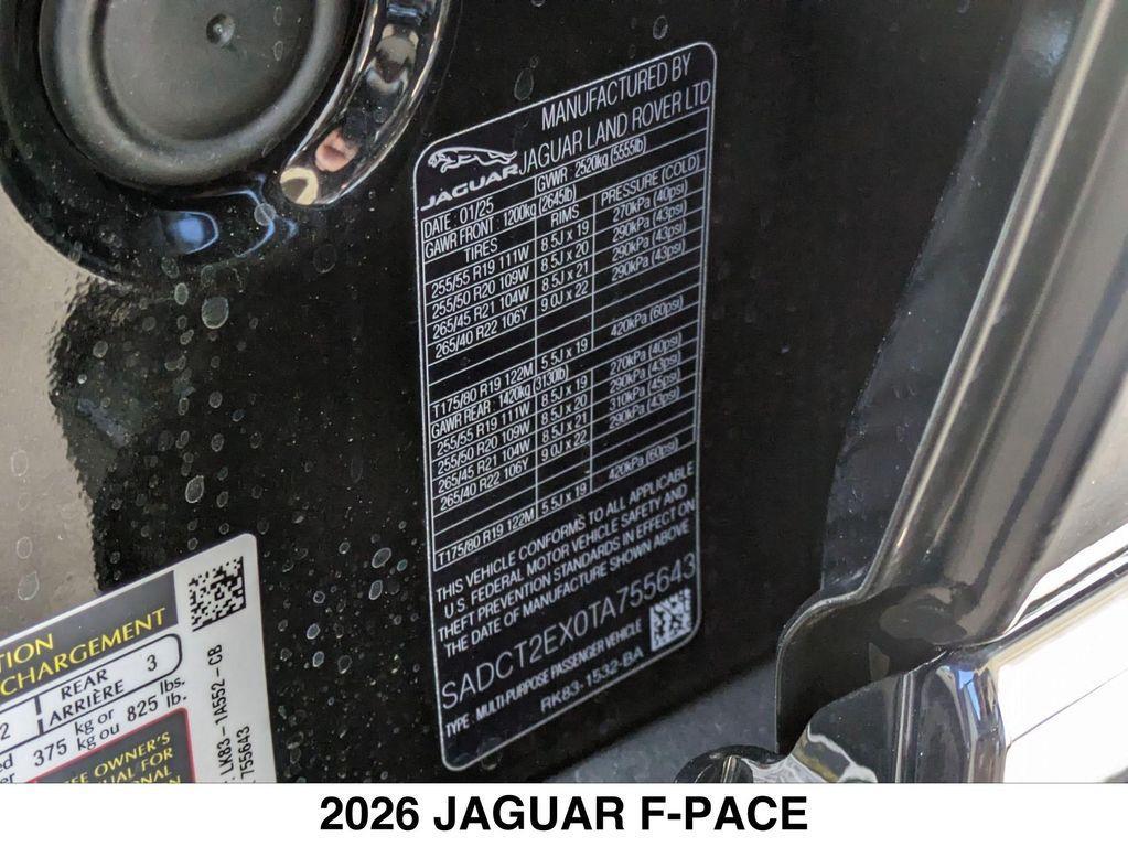new 2026 Jaguar F-PACE car, priced at $65,938