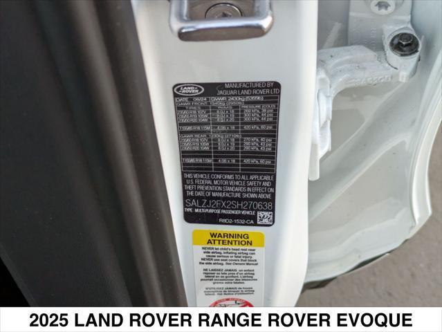 new 2025 Land Rover Range Rover Evoque car, priced at $54,205