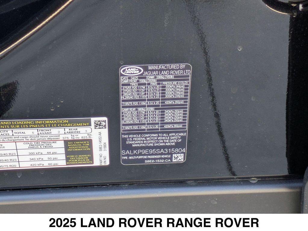 new 2025 Land Rover Range Rover car