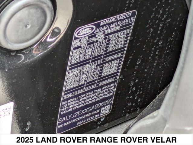 new 2025 Land Rover Range Rover Velar car, priced at $67,605