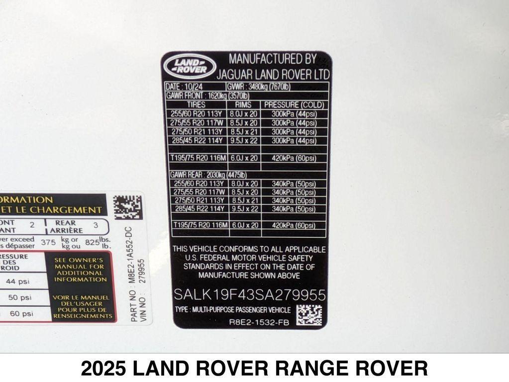 new 2025 Land Rover Range Rover car