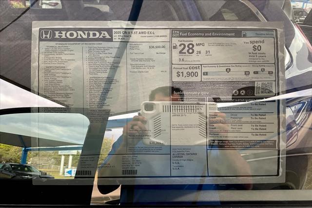 new 2025 Honda CR-V car, priced at $38,305