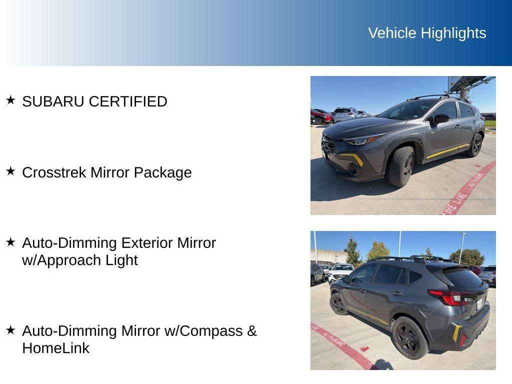 used 2024 Subaru Crosstrek car, priced at $27,488