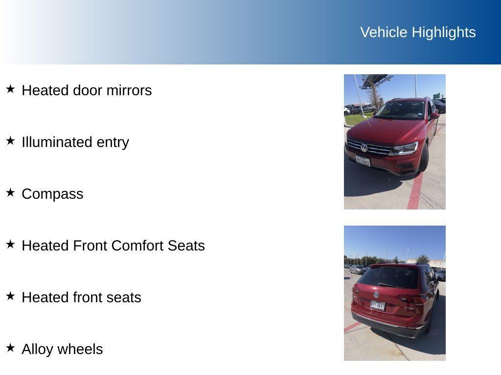 used 2021 Volkswagen Tiguan car, priced at $18,981