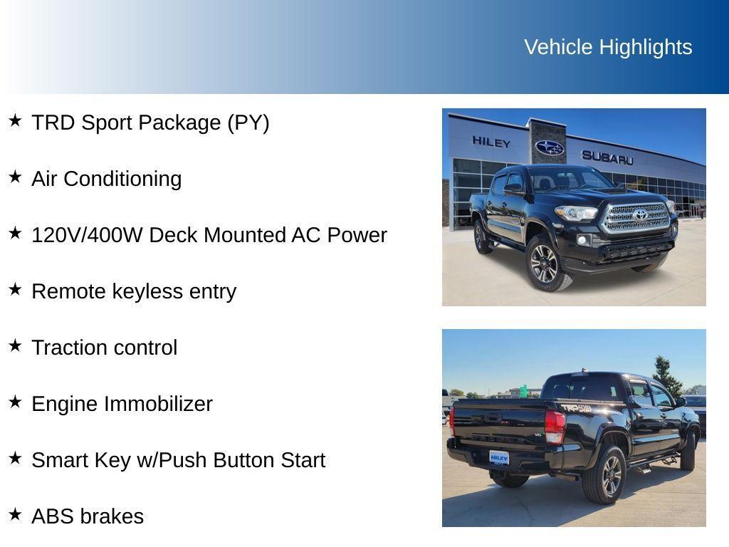 used 2017 Toyota Tacoma car, priced at $27,561