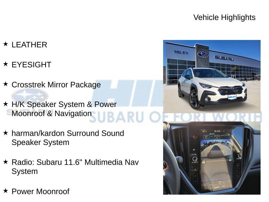 new 2025 Subaru Crosstrek car, priced at $33,155