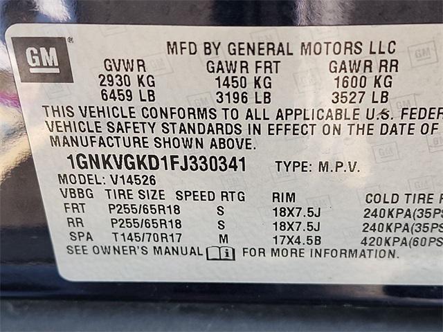 used 2015 Chevrolet Traverse car, priced at $9,999