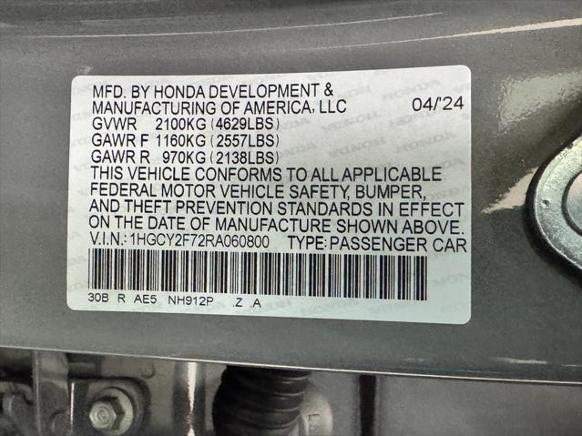 used 2024 Honda Accord Hybrid car, priced at $33,660