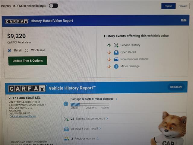 used 2017 Ford Edge car, priced at $8,495