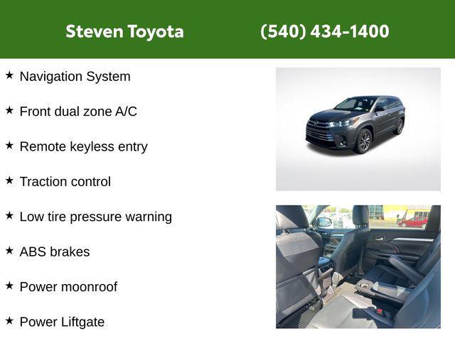 used 2019 Toyota Highlander car, priced at $31,875