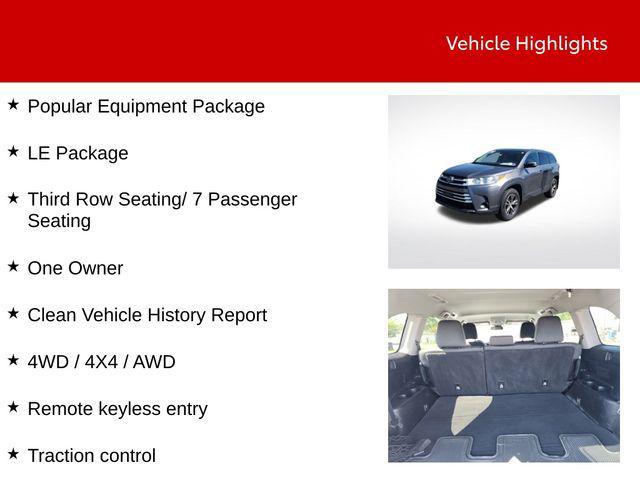 used 2018 Toyota Highlander car, priced at $22,500