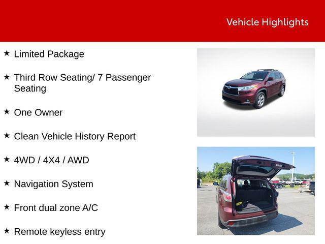 used 2016 Toyota Highlander car, priced at $24,050