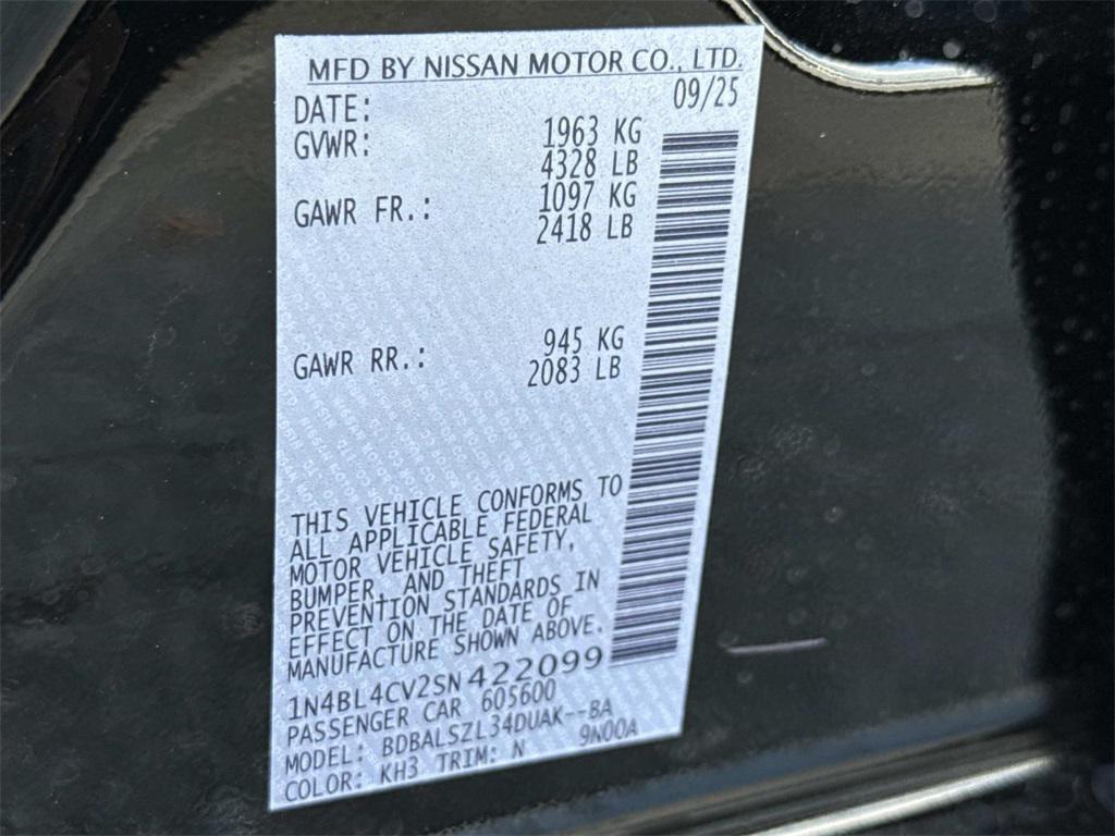 new 2025 Nissan Altima car, priced at $30,920