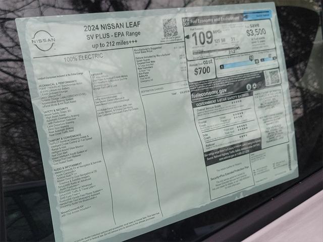 new 2024 Nissan Leaf car, priced at $28,215