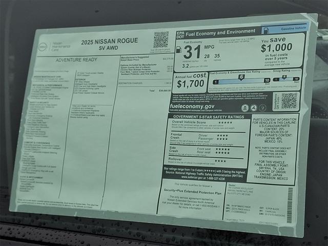 new 2025 Nissan Rogue car, priced at $34,640