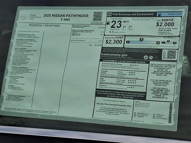 new 2025 Nissan Pathfinder car, priced at $41,172