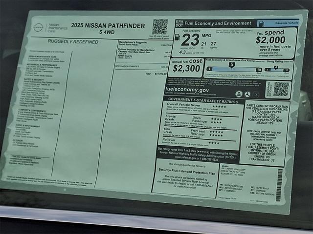 new 2025 Nissan Pathfinder car, priced at $44,835