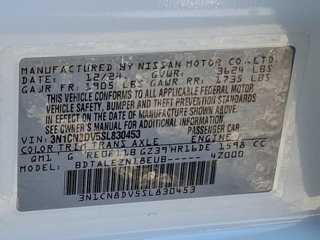 new 2025 Nissan Versa car, priced at $20,314
