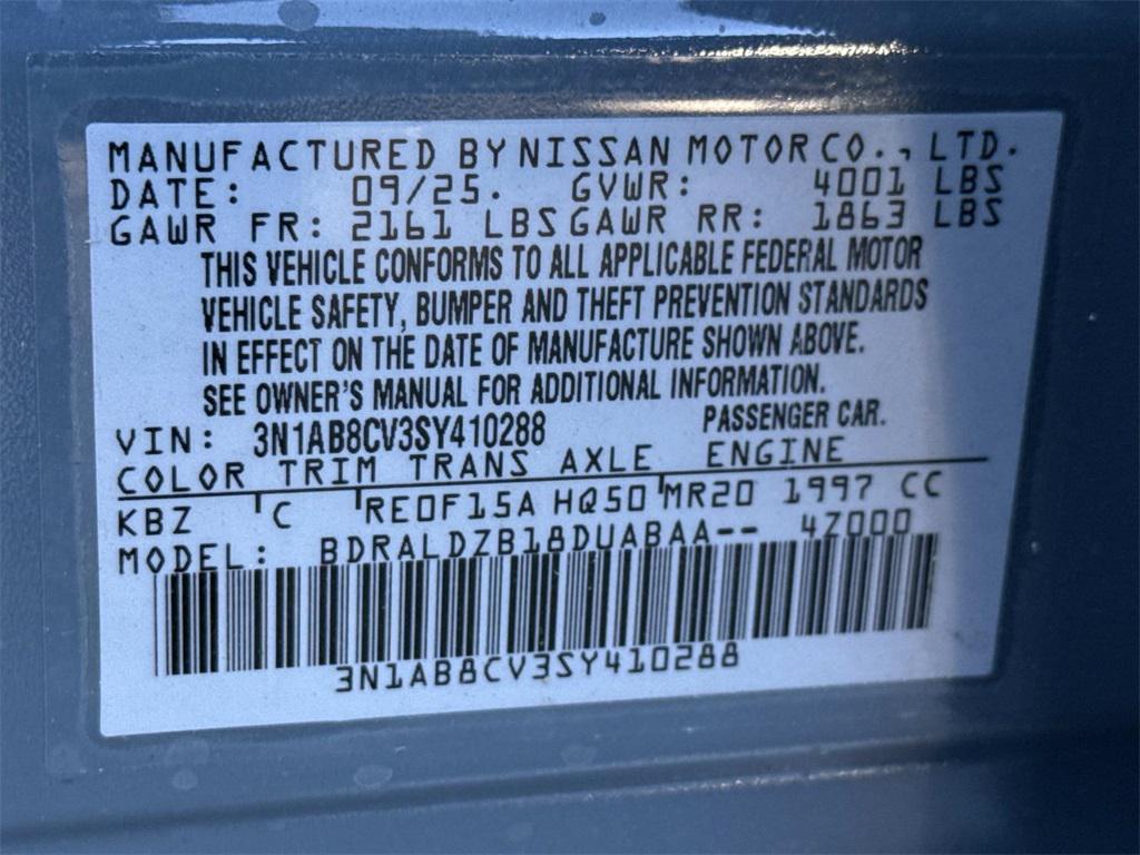 new 2025 Nissan Sentra car, priced at $23,321