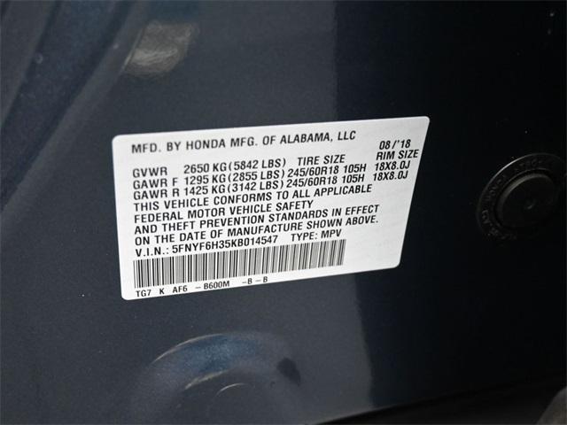 used 2019 Honda Pilot car, priced at $21,494