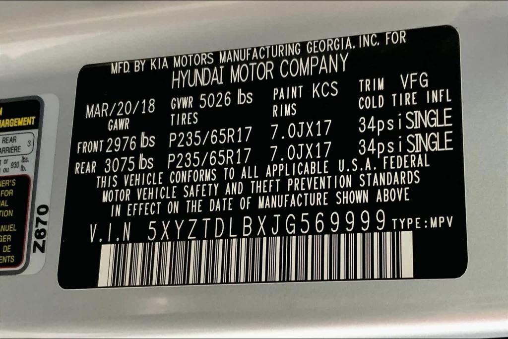 used 2018 Hyundai Santa Fe Sport car, priced at $14,860