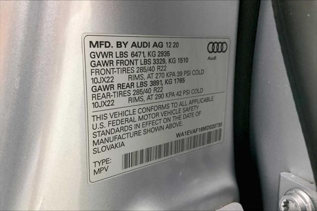 used 2021 Audi Q8 car, priced at $42,510