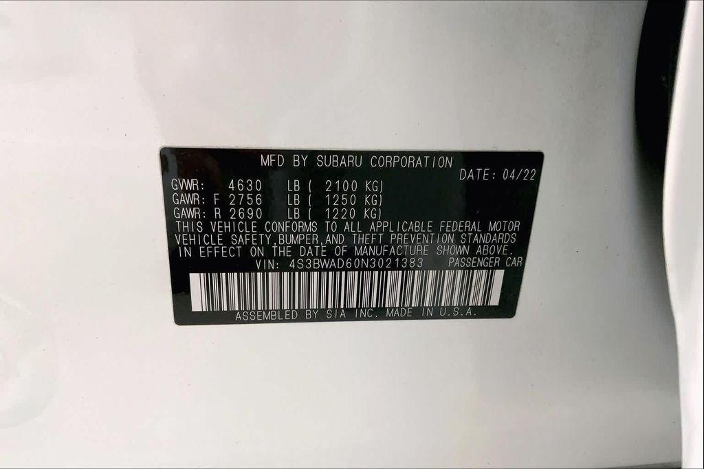 used 2022 Subaru Legacy car, priced at $23,820