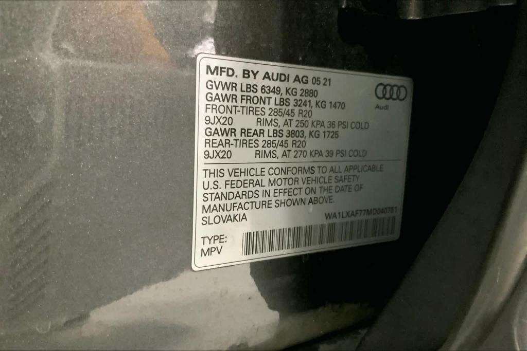 used 2021 Audi Q7 car, priced at $42,390
