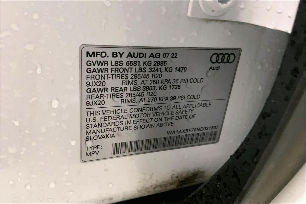used 2022 Audi Q7 car, priced at $37,995