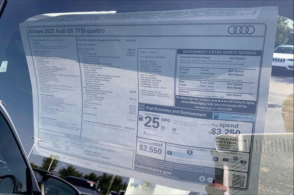 new 2025 Audi Q5 car, priced at $60,092