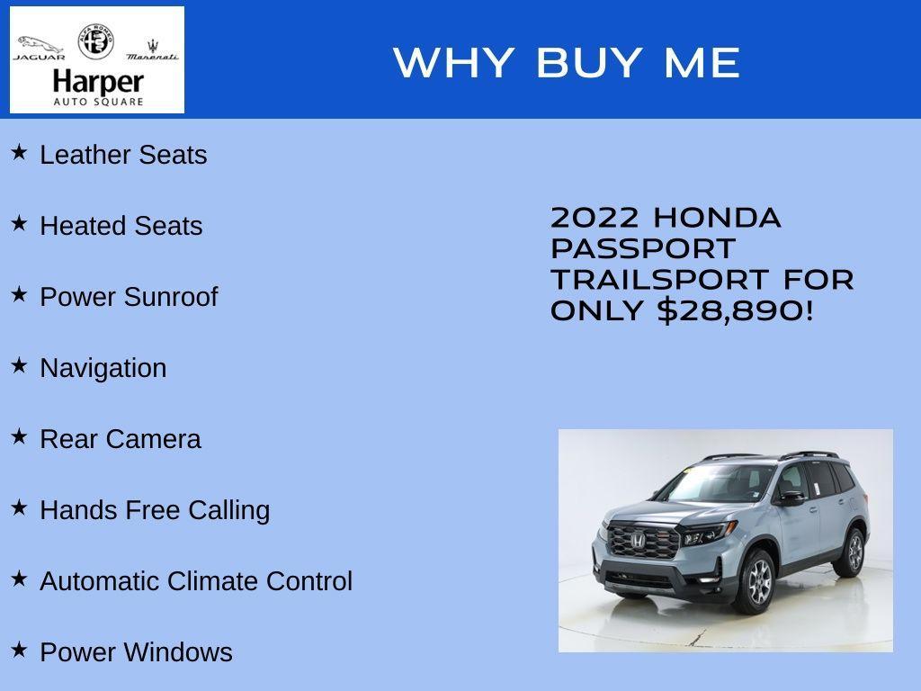 used 2022 Honda Passport car, priced at $28,890