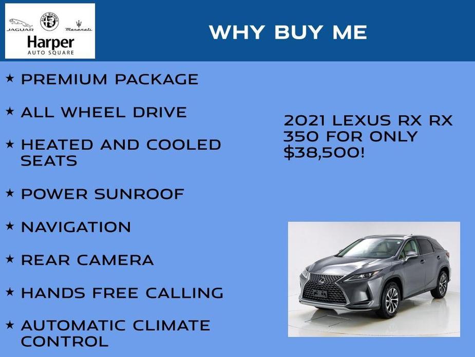 used 2021 Lexus RX 350 car, priced at $38,500