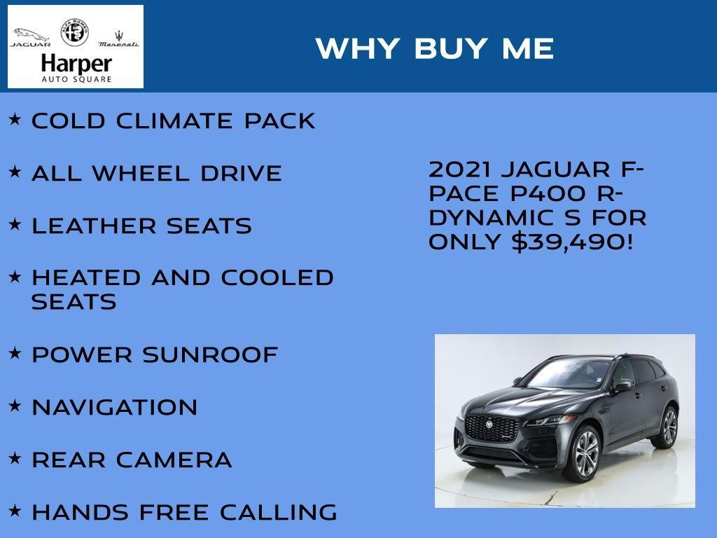 used 2021 Jaguar F-PACE car, priced at $39,490
