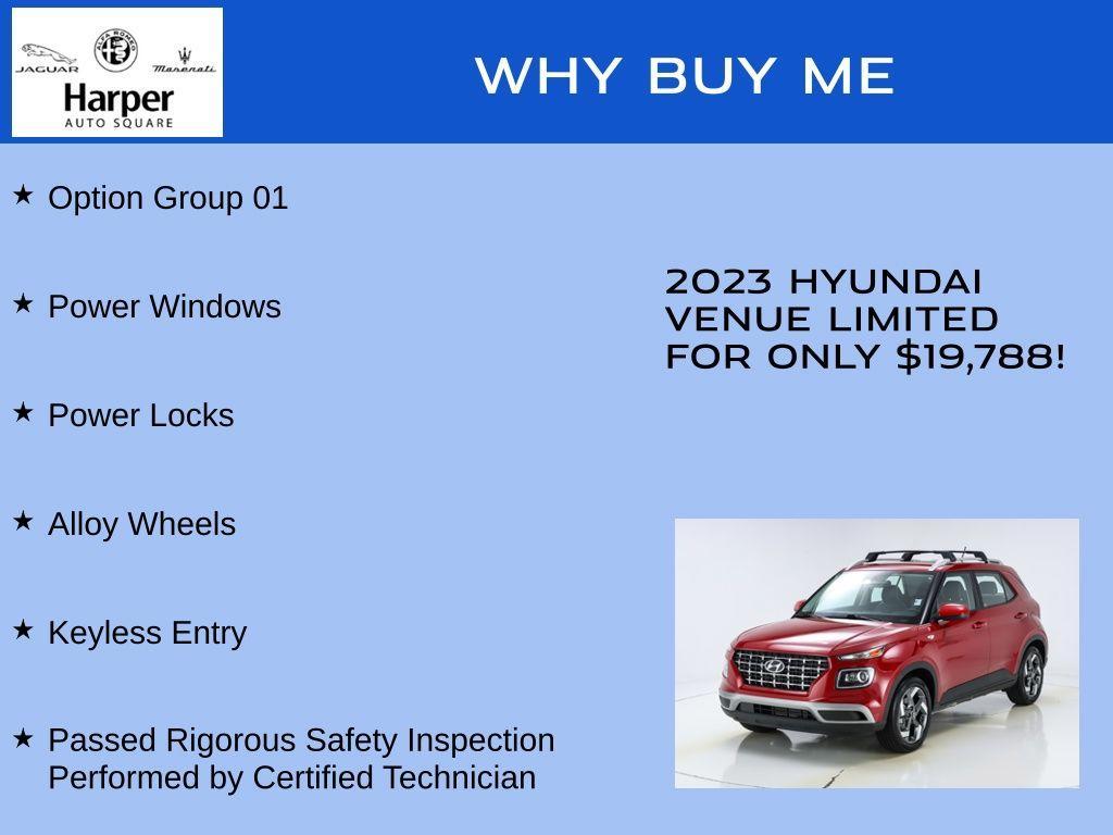 used 2023 Hyundai Venue car, priced at $19,788