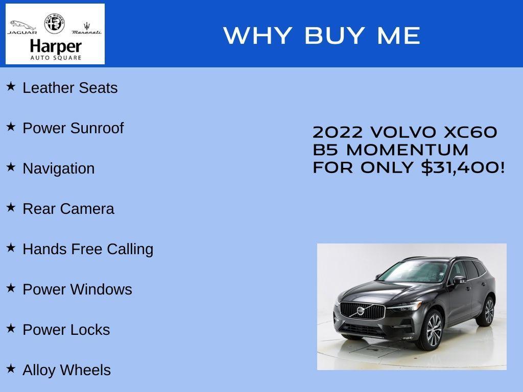 used 2022 Volvo XC60 car, priced at $31,400