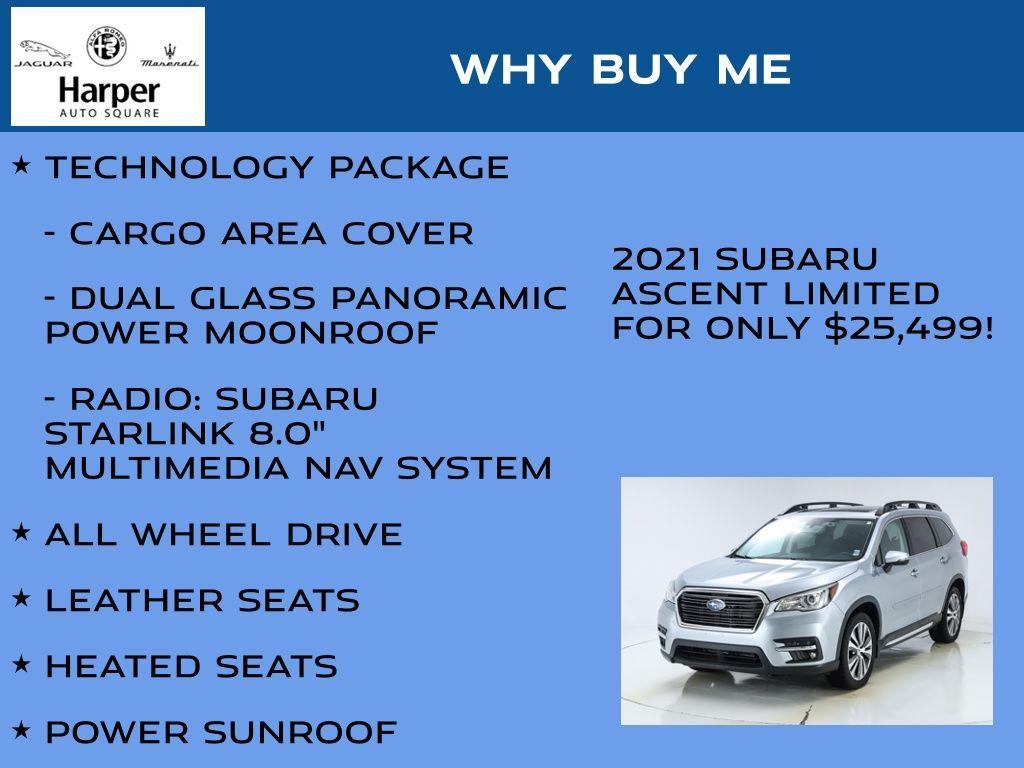 used 2021 Subaru Ascent car, priced at $25,499