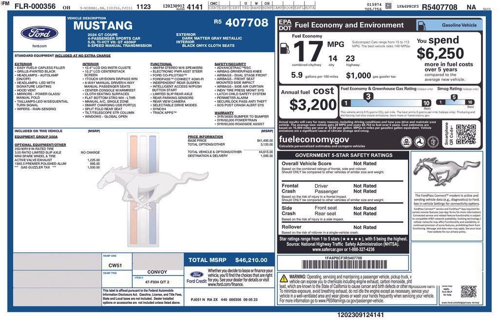 used 2024 Ford Mustang car, priced at $42,595