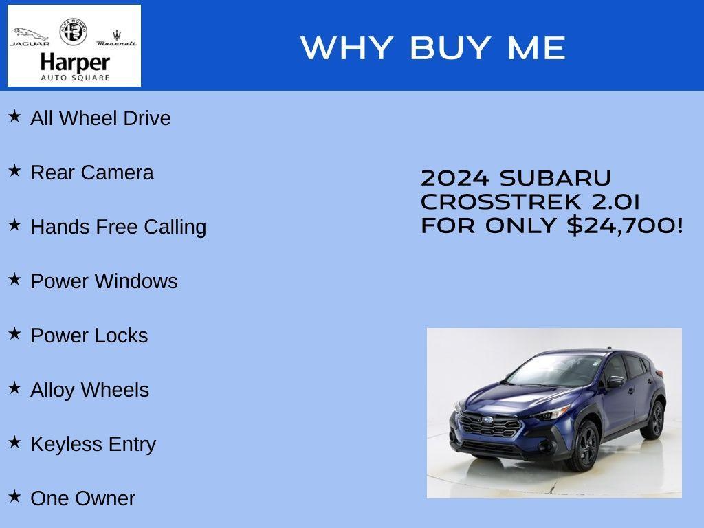 used 2024 Subaru Crosstrek car, priced at $24,700