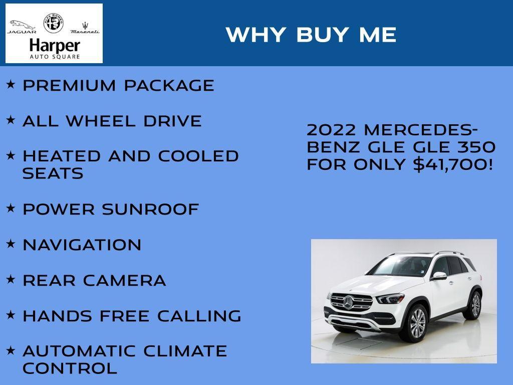 used 2022 Mercedes-Benz GLE 350 car, priced at $41,700