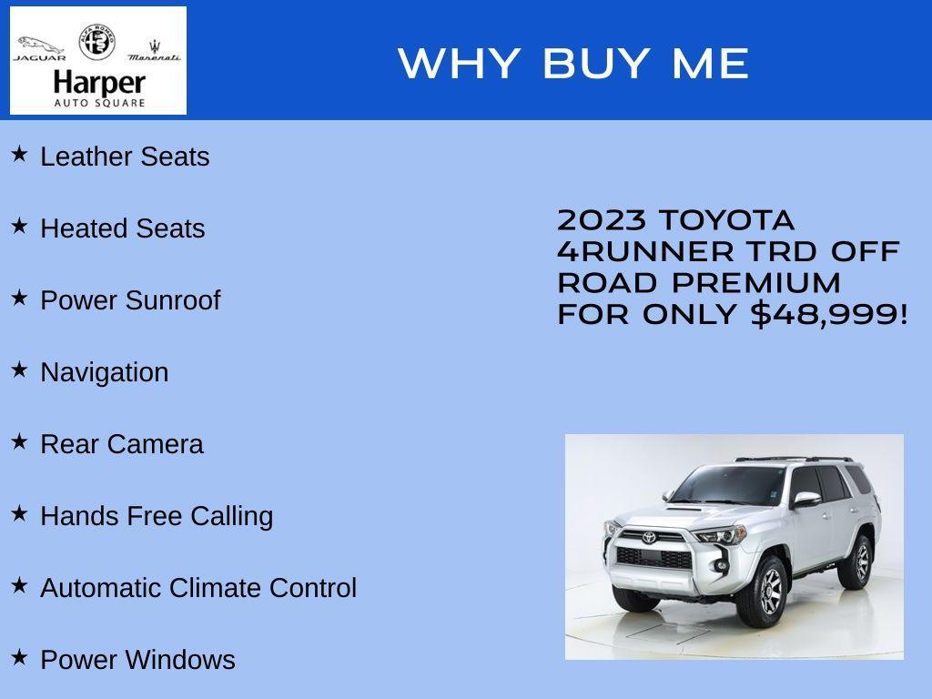 used 2023 Toyota 4Runner car, priced at $48,999