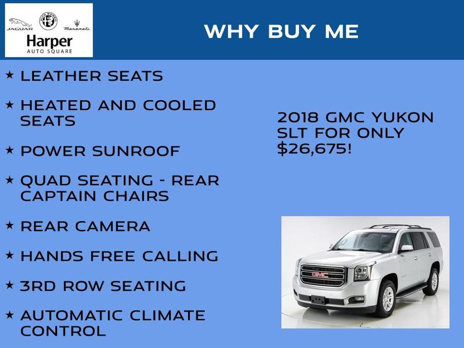 used 2018 GMC Yukon car, priced at $26,675