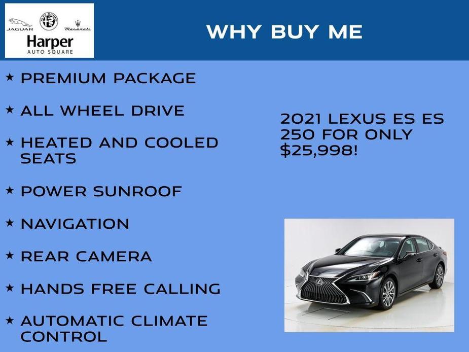 used 2021 Lexus ES 250 car, priced at $25,998